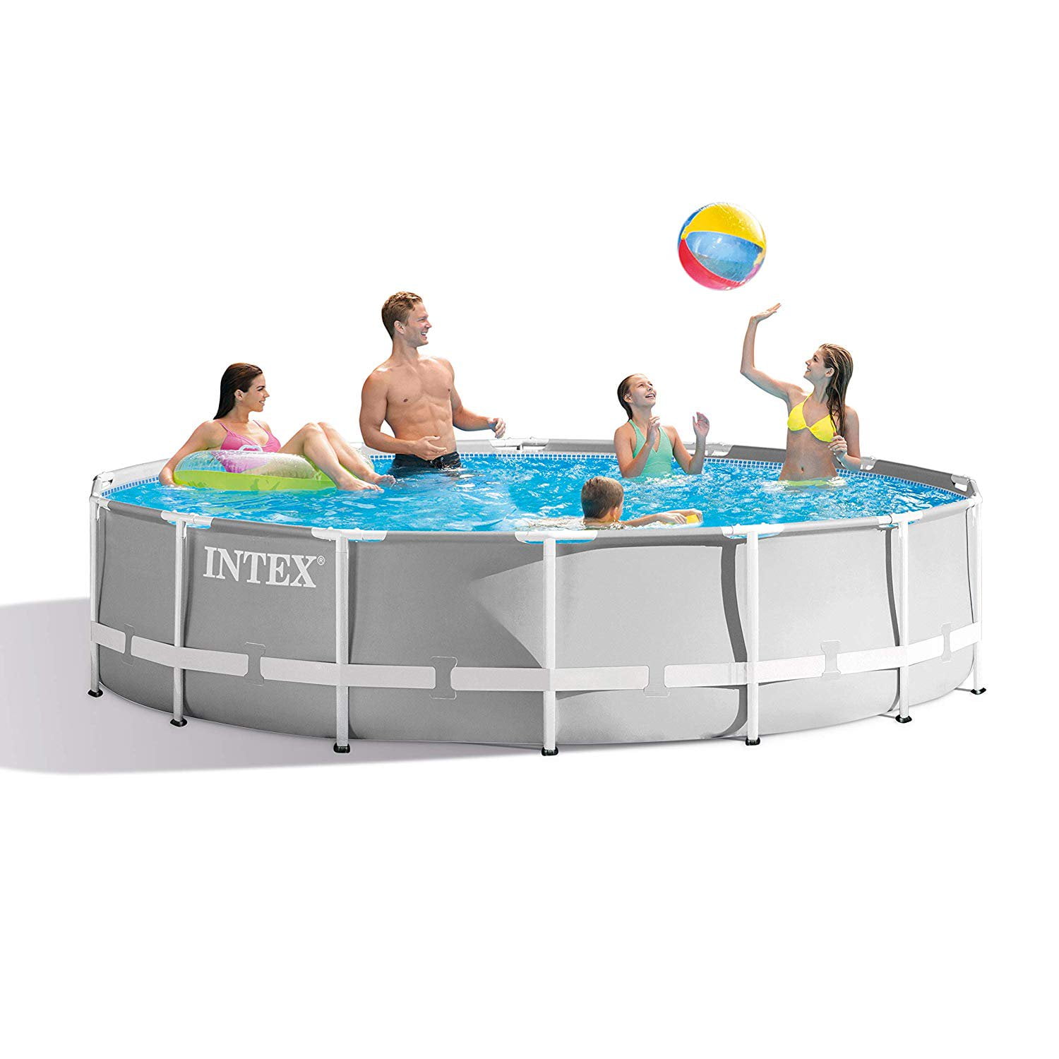 Intex 14 Foot x 42 Inch Prism Above Ground Swimming Pool Set with Filter - Walmart.com