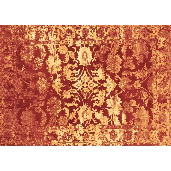 Ahgly Company Indoor Rectangle Abstract Brown Contemporary Area Rugs, 5' x 7'