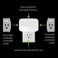 GE Enbrighten ZWave Plus 2Outlet PlugIn Smart Switch, Hub Required
