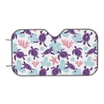 thumbnail image 7 of Haiem Ornamental Turtles Car Windshield Sun Shade - Blocks UV Rays Sun Visor Protector, Sunshade to Keep Your Vehicle Cool, Universal Fit SUV Van Sedan-Small, 7 of 7