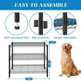 thumbnail image 2 of 3-Shelf Adjustable Metal Shelf Wire Shelving Unit Storage Rack Display Shelf for Office,Kitchen,Bedroom,Bathroom,Laundry,Pantry Basement,Garage(Black,36" L x 14" W x 30" H), 2 of 5