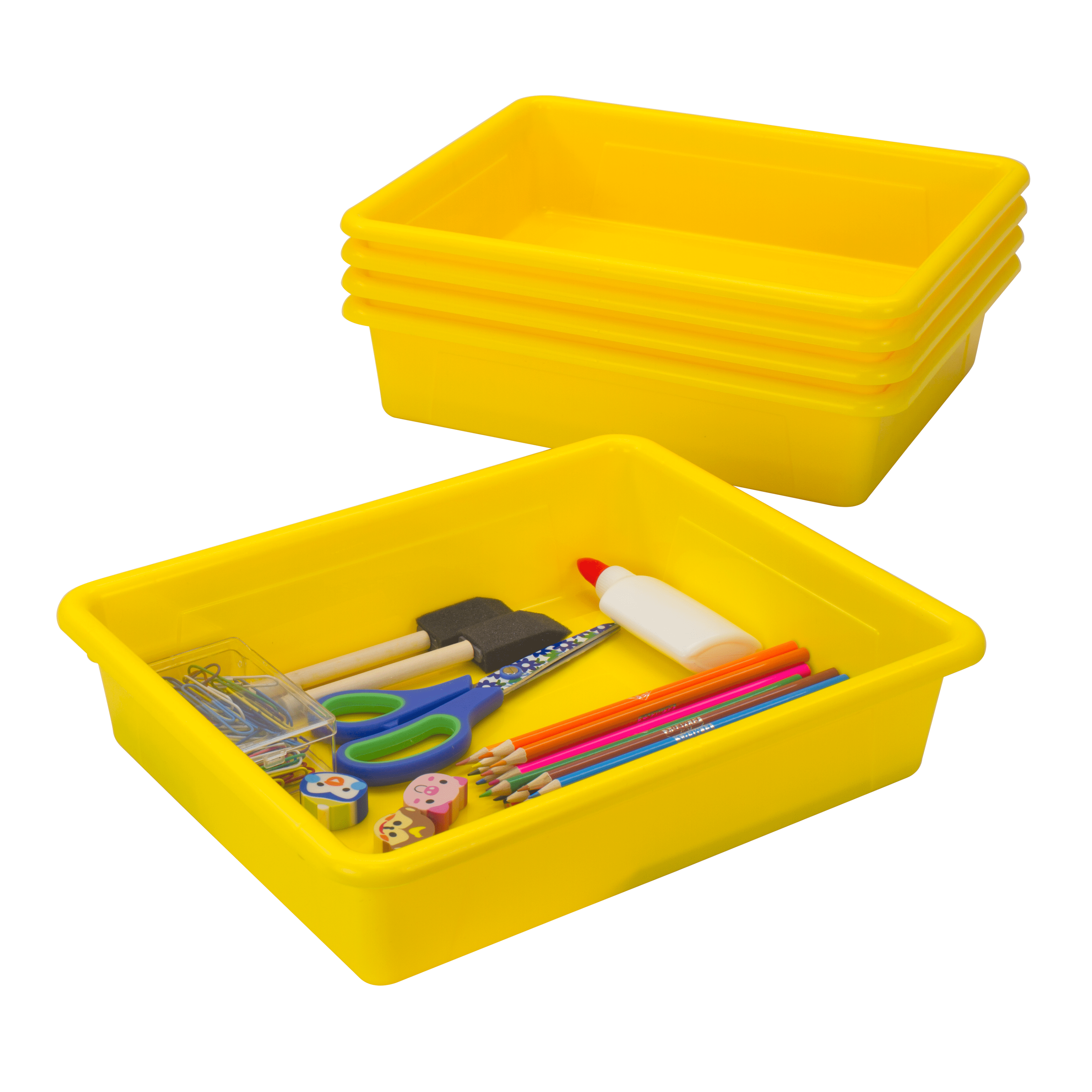 Storex Sorting and Crafts Tray, 8 x 9.5 Inches, Assorted Colors, 48-Pack