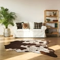 thumbnail image 6 of Lochas Faux Cowhide Area Rug Soft Mat Carpet Cow Print Rugs for Bedroom Living Room Western Decor Carpets,6.2'x7.1',Brown, 6 of 7