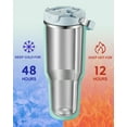 thumbnail image 3 of 30 oz Tumbler with Handle, Water Bottles with Straw Lid, Insulated Stainless Steel Travel Mug Cup Holder Friendly, Keep Drinks Cold or Hot for 48+ Hours, 3 of 6