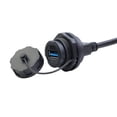 thumbnail image 2 of Conector USB 3.0 CNLINKO tipo A hembra, soporte de panel IP67, 2 of 8