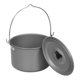 thumbnail image 1 of Olla colgante de aluminio, olla portátil para acampar con tapa, juego de utensilios de cocina portátil para acampar al aire libre, acampar, hacer senderismo y picnics., 1 of 6