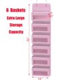 thumbnail image 2 of Organizador colgante para artículos de hogar sencillos, 6 bolsillos, para armario, color rosa, 2 of 6