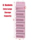 thumbnail image 2 of Organizador colgante para artículos de hogar sencillos, 6 bolsillos, para armario, color rosa, 2 of 6