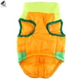 thumbnail image 4 of PULLIMORE Winter Warm Dog Jackets Waterproof Padded Zipper Dog Vest Coats Pet Clothes for Small Medium Dogs (XS, Orange + Green), 4 of 8