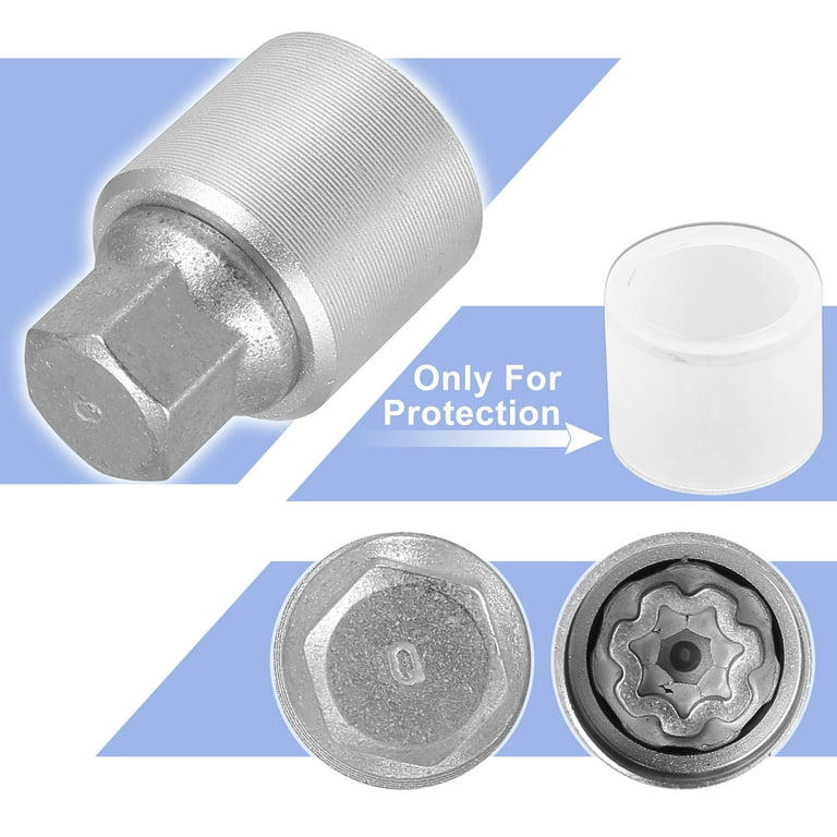 Q Wheel Lock Lug Nut Anti Theft Screw Removal Socket Key Wheel Lock Key for Audi A4L A5 A6L Q2L Q3 Q5 Q7