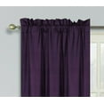 thumbnail image 2 of 1 PAIR lined thermal blackout window curtain panel treatment drape top rod pocket purple plain solid color R64 35" X 95" each panel, 2 of 3