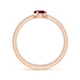 thumbnail image 2 of ANGARA Natural Tilted Pear Ruby Solitaire Parallel Split Shank Ring in 14K Rose Gold for Women (Size-6x4mm) | July Birthstone, Birthday, Anniversary, Jewelry Gift for Women | Natural Ruby Ring, 2 of 8