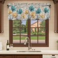 thumbnail image 6 of 2 Pack Valances for Window, Watercolor Flowers Short Curtains for Kitchen Bedroom Living Room, Vintage Tulips Floral Barn Doors Wood Grain Small Window Treatment Valance Drapes 60 x 18 Inch, 6 of 8