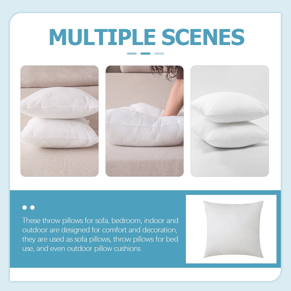 WHAMVOX Cushion Filling 2Pcs White Blends for Living Room 45x0.3937in