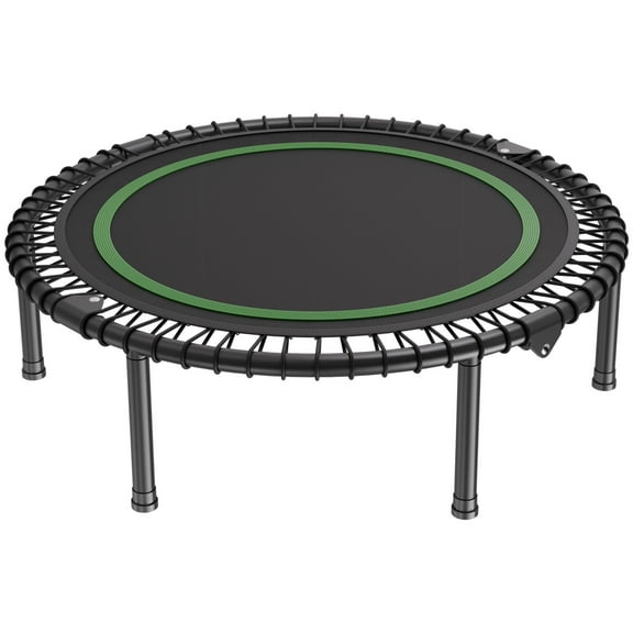 LILEYI Foldable Mini Trampoline, 40 Inch Fitness Rebounder, Max Load 330 lbs Exercise Trampoline, Stable & Quiet Indoor/Outdoor Workout, Adults