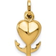 thumbnail image 5 of 14K Yellow Gold Polished Heart Cross Anchor Pendant (17 X 20) Made In Italy yc1067, 5 of 6