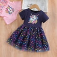 thumbnail image 3 of Vestido de princesa Elsa de Disney con capa, vestido de verano para niñas, manga corta, estilo occidental, disfraz de fiesta de Frozen, de 2 a 8 años, 3 of 5
