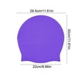 thumbnail image 2 of Oversized Silicone Swim Cap for Men and Women - High Elasticity Waterproof Hair Care Cover for Large Heads, Long Hair, and Thick Hair Volume, Suitable for Swimming, Beach, and Water Sports, 2 of 5