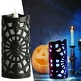 thumbnail image 2 of Less Than 5 Desktop Ornament Halloween Pumpkin Candle Lights Halloween Orange Flameless Candle Lights LED Lights Festive Decorative Lights for Halloween Party, 2 of 9