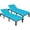 Turquoise, variant on Costway 2PCS Outdoor Rattan Lounge Chair Chaise Recliner Adjustable Cushioned Patio Red