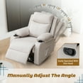 thumbnail image 4 of YSICK Small Recliner Chair for Small Spaces with Footrest Linen Living Room,Beige, 4 of 6