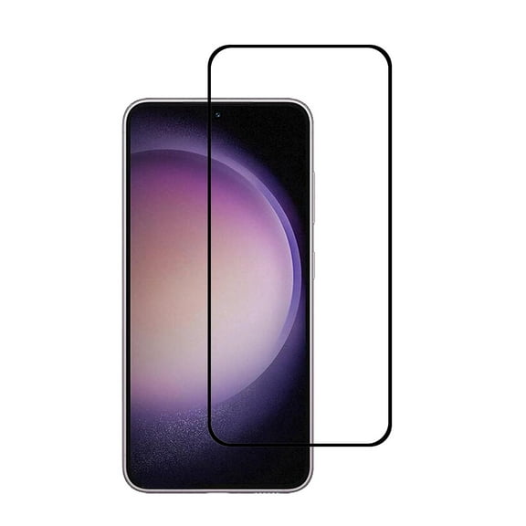 PAPAUTOP [2 Pcs] Black Full Coverage Easy Installation Tempered Glass Screen Protector for Samsung Galaxy S23 5G 2023