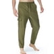 thumbnail image 1 of Pantalones largos para hombre, moda, lisos, informales, cintura elástica, multibolsillos, deportivos, 1 of 6