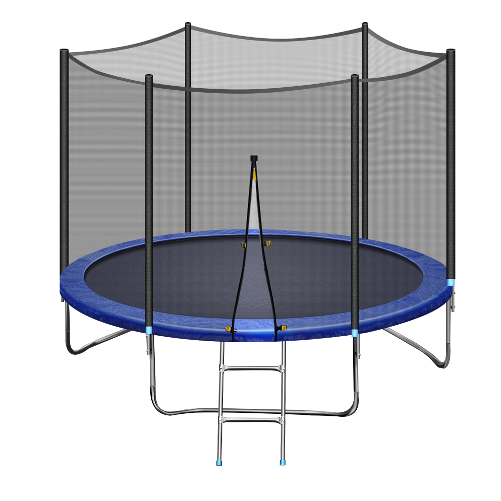 INCLAKE Trampoline with Safety Enclosure Net,10 FT Exercise Trampoline with Jumping Mat and