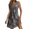 thumbnail image 1 of Pisexur Robes d'Été pour Femmes Boho Robe de Plage Florale Col en V Sans Manches Mini Robes Décontractées Fluides Robe Débardeur pour Vacances à la Plage avec Poches, 1 of 6