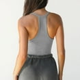 thumbnail image 2 of DondPO Womens Tank Tops,Lady V Neck Racer Back Tank Top For Women Padded Ribbed Long Tank Fitted Basic Tops,Halter Tops for Women,Womens Loose Tank Tops Clearance！ Gray L Clearance！, 2 of 5