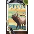 thumbnail image 3 of Pecos National Historical Park, Elk, Lithograph (9x12 Wall Art Print, Home Decor), 3 of 3