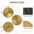 thumbnail image 3 of 3Pcs 12" Gold Wall Decor Metal Starbursts Radial Plate Wall Art Modern Accent Hanging Wall Decorations, 3 of 5
