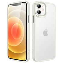 JETech Matte Case for iPhone 12 Mini 5.4-Inch, Shockproof Military Grade Drop Protection, Frosted Translucent Back Phone Cover, Anti-Fingerprint (White)