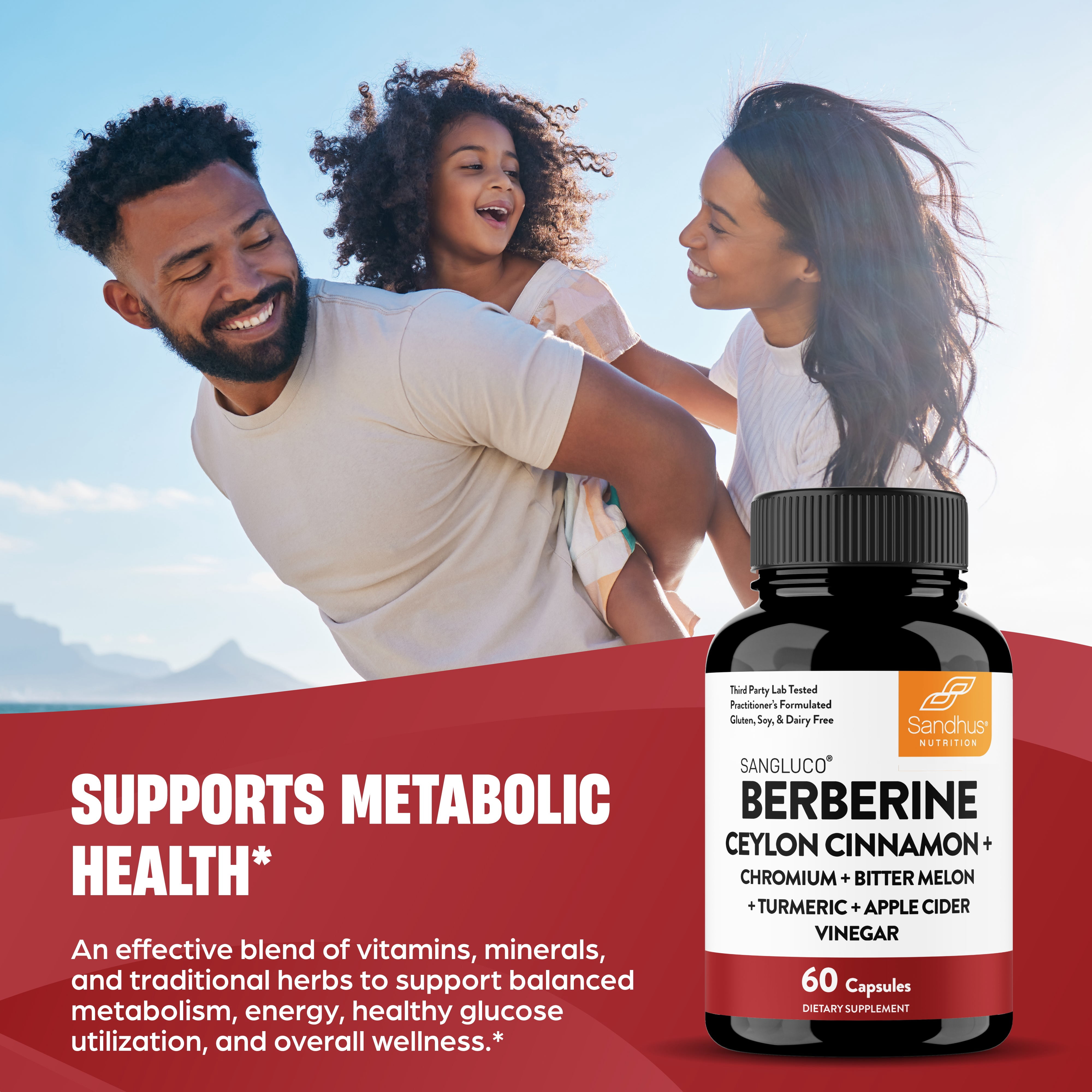 Blood Sugar Support Complex Supplement | Supports Healthy Blood Sugar Levels Already Within Normal Range | With Berberine, Cinnamon, Chromium, Turmeric, Apple Cider Vinegar, Bitter Melon, 60 Capsules