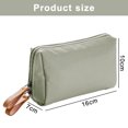 thumbnail image 2 of Hukapapa Nueva bolsa de cosméticos de nailon de viaje para mujer, mini bolsa de cosméticos de viaje impermeable portátil.verde, 2 of 5