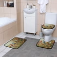 thumbnail image 4 of Ryvnso 4 Pcs Group Of Birds Bathroom Shower Curtain Set with 12 Hooks Bath Mat Toilet Lid Cover, 4 of 8