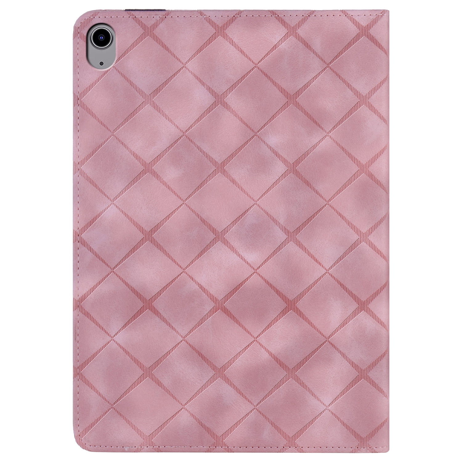 Decase for iPad A16 11th Generation Case 11 inch 2025 & iPad 10th Generation Cover 10.9" 2022 with Pencil Holder/Pockets,Auto Wake/Sleep,Folio Stand Embossed PU Leather Smart Wallet Shell,Pink