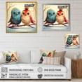 thumbnail image 4 of Designart "Christmas Bird Lovers for Nursery I" Animals Framed Wall Art - Traditional Red Bird Entryway Framed Wall Art, 4 of 6
