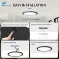 thumbnail image 4 of MW Lighting  16 Inch Flush Mount Lights, 30W 120V 5CCT 2700/3000/3500/4000/5000K,Surface Mount Round Lighting Fixture for Bedroom, Hallway,Triac Dimmable, 4 of 13