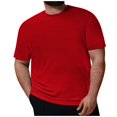 thumbnail image 2 of Big and Tall Shirts for Men Undershirts Lightweight Casual Tee Breathable Soft Short Sleeve T-Shirts Crew Neck Red 2XL, 2 of 5