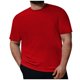 thumbnail image 1 of Plus Size Mens Casual Round Neck Solid Color Short Sleeve T-Shirt Blouse Tops 6XL, 1 of 5