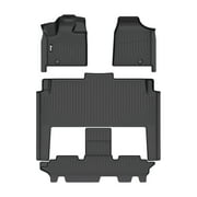 Ikon Motorsports 3D TPE Floor Mats for 2008-2020 Dodge Grand Caravan 2008-2016 Chrysler Town & Country, Black 3D Car Carpets 1st 2nd Row Liner 4PCS