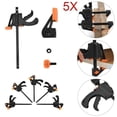 thumbnail image 2 of Eigraketly Barra de carpintería ajustable de 4 pulgadas F-Clamp Kit de carpintería rápido Herramienta de carpintero de sujeción de Herramientas y ferretería 5 piezas Eigraketly TO005265-02, 2 of 5