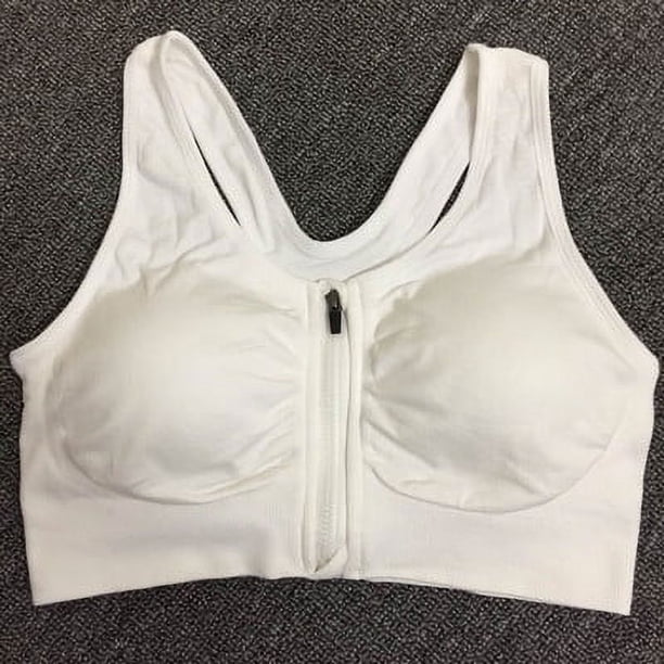 Sujetador deportivo con cremallera frontal, profesional, a prueba de golpes, transpirable, inalámbrico, chaleco para correr, ropa interior deportiva de yoga para mujer