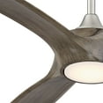 thumbnail image 3 of 60" Casa Vieja Padera Modern Indoor Outdoor Ceiling Fan with Dimmable LED Light Remote Brushed Nickel Light Wood Damp Rated for Patio Exterior House, 3 of 7