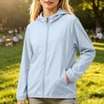 thumbnail image 6 of Acaics Girls' Hooded Rain Jacket: Lightweight Waterproof Zip Up Windbreaker with Pockets, Sun Protection Coat for Teens Ages 7–17, 6 of 10
