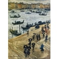 thumbnail image 2 of Prendergast, Maurice Brazil 24x32 Gold Ornate Wood Framed with Double Matting Museum Art Print Titled - Rainy Day Venice 1899, 2 of 4