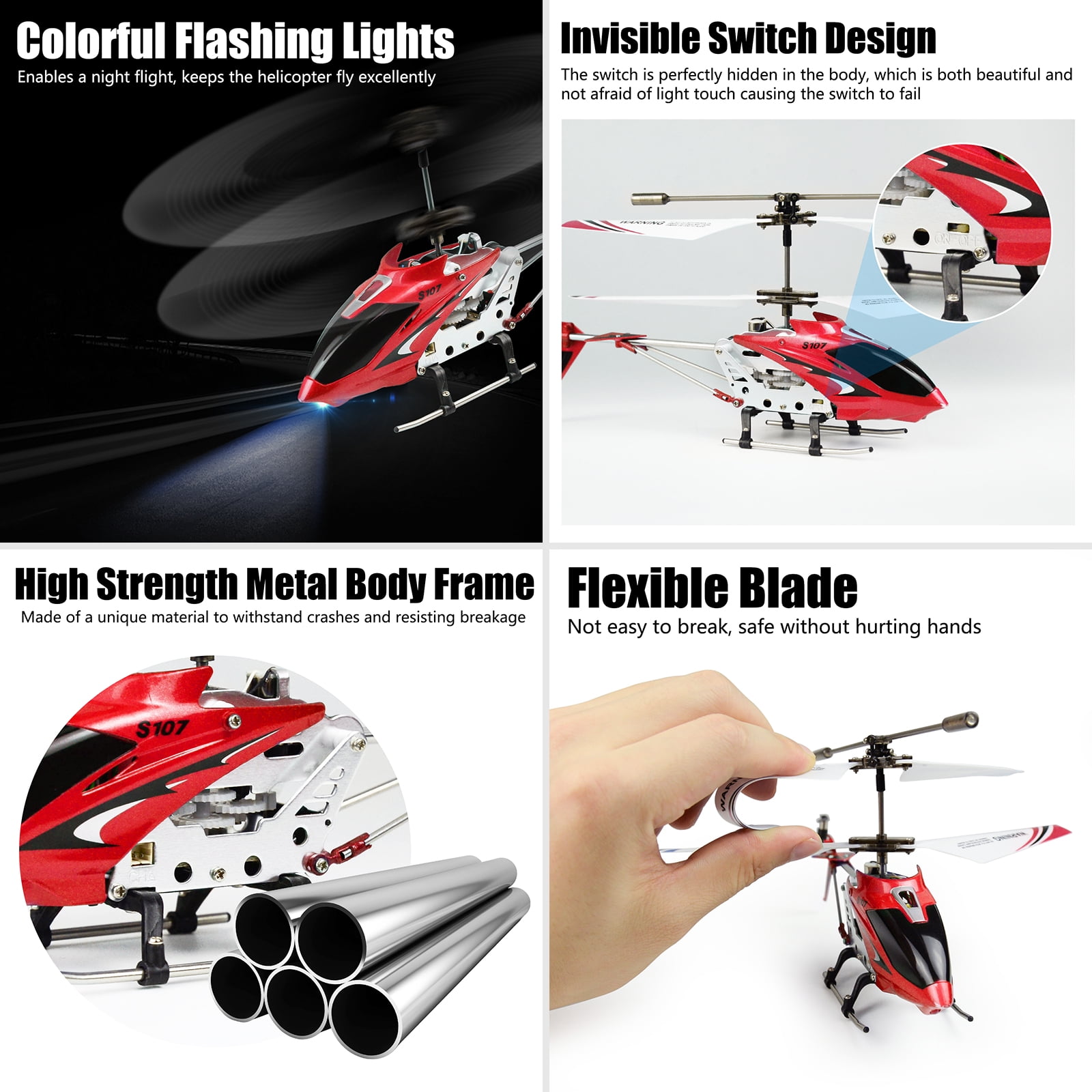 Syma S107/S107G 3-Channel 3.5CH Mini Remote Control RC Helicopter Gyro 