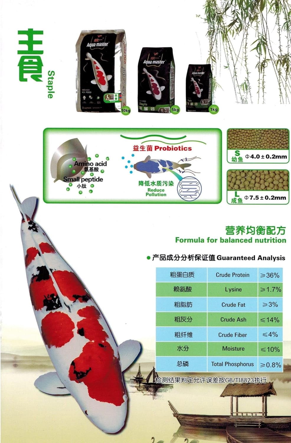 Aqua Master Staple Fish Food, 2.2-Pound/Bag, Small