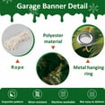 thumbnail image 6 of Fsddascl 7 x 16 Ft Christmas Garage Door Cover, Green Christmas Tree Large Garage Door Banner, Golden Xmas Tree Snowflake Hanging Garage Mural Background for Indoor Outdoor Xmas Party Supplies, 6 of 9